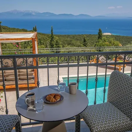 Villa Luxury Above Emblisi , With Heated Pool ! Fiskardo