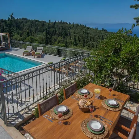 Villa Luxury Above Emblisi , With Heated Pool ! *