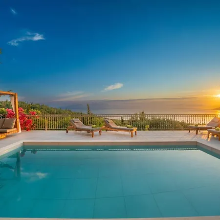 Villa Luxury Above Emblisi , With Heated Pool !