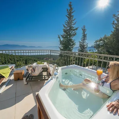 Villa Luxury Above Emblisi , With Heated Pool !