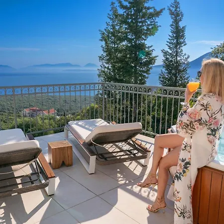 Villa Luxury Above Emblisi , With Heated Pool ! *